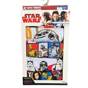NEW Disney Star Wars Boy’s 5pk Briefs Underwear size 8